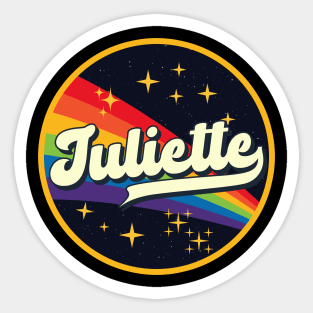 Juliette // Rainbow In Space Vintage Style Sticker